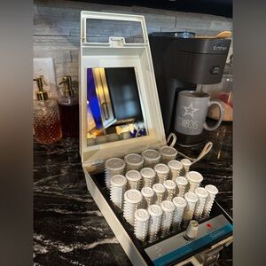 Vintage Wards Hair Roller Set with Mirror